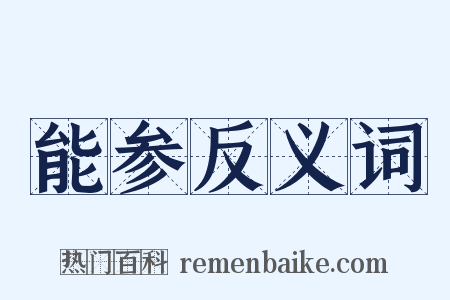 能参反义词是什么意思的图片